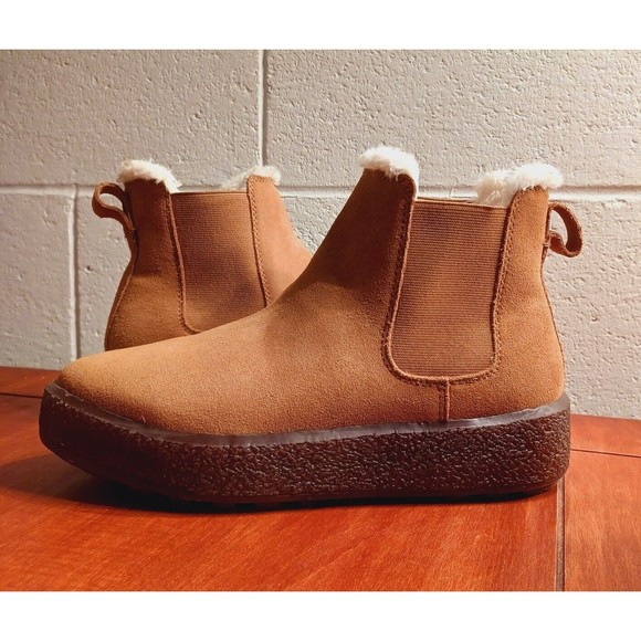 MADEWELL The Toasty Leather Upper Faux Fur Lined Chelsea Boots Sz 9*Runs Big(10) - Picture 1 of 13